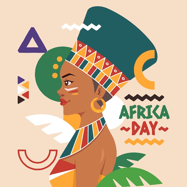 Free vector flat africa day illustration