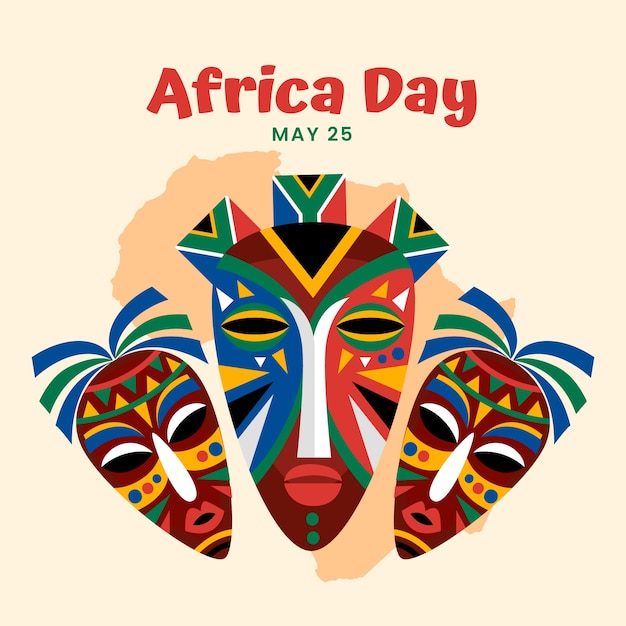 Free vector flat africa day illustration