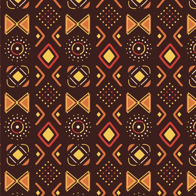 フラットなアフリカのパターンデザイン