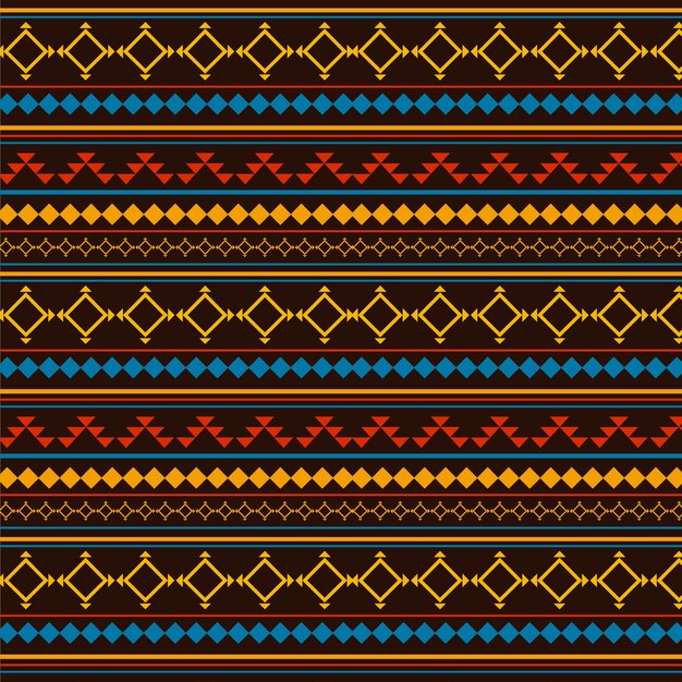 フラットなアフリカのパターンデザイン