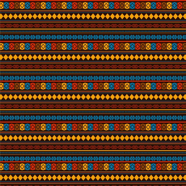 Бесплатное векторное изображение Плоский африканский узор