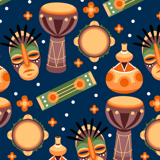 Free vector flat african pattern design