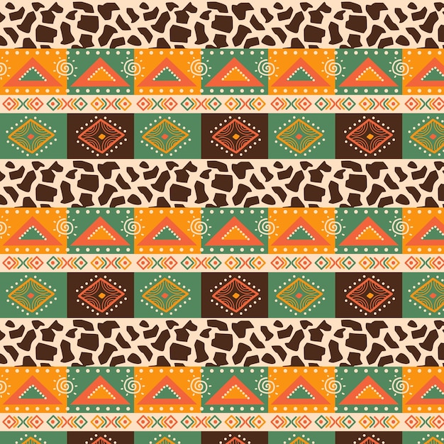 Free vector flat african pattern design