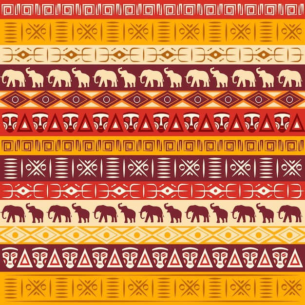 Flat african pattern design