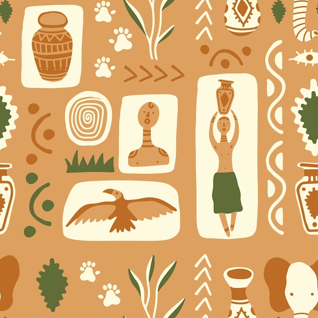 Flat african pattern design