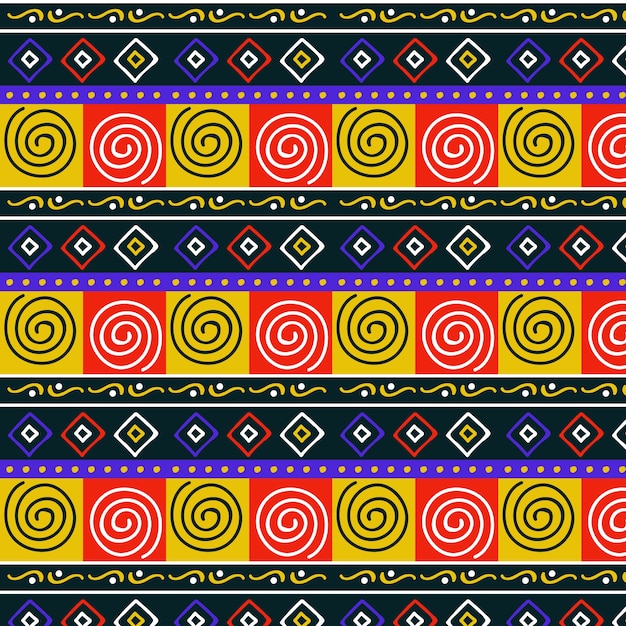 Free vector flat african pattern design