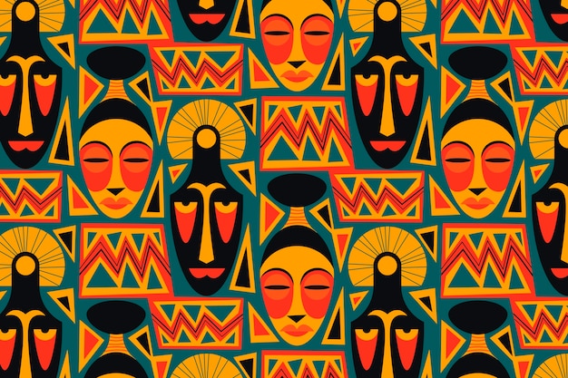 Free vector flat african pattern design