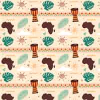 Vettore gratuito design piatto africano