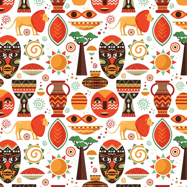 Free vector flat african pattern design