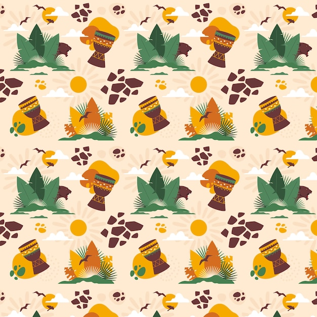 Free vector flat african pattern design