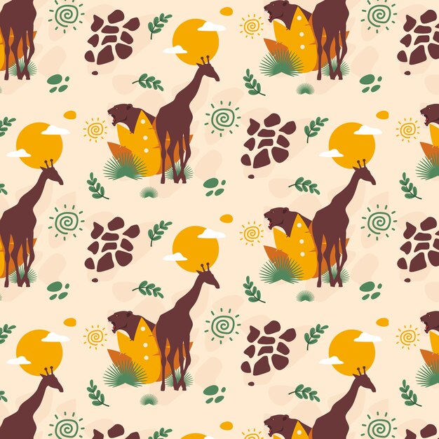 Flat african pattern design