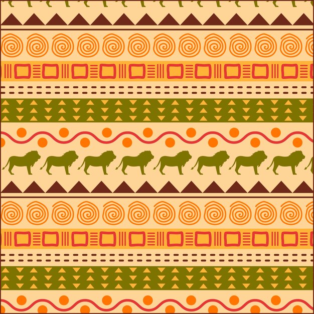 Flat african pattern