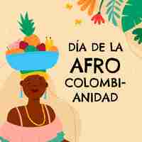 Vettore gratuito illustrazione afrocolombiana piatta