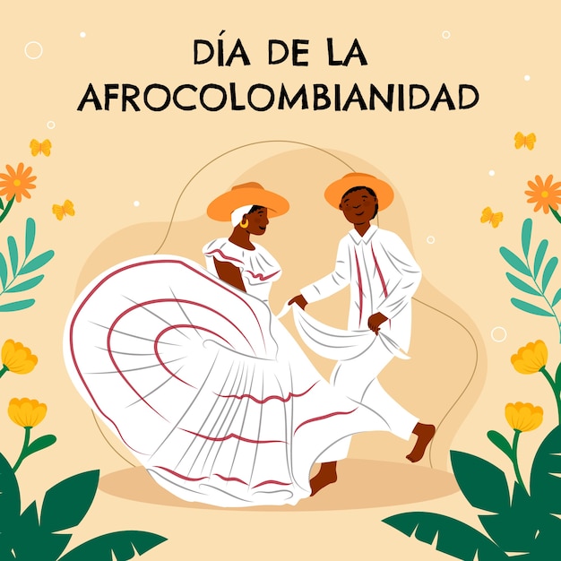 Free vector flat afrocolombianidad illustration