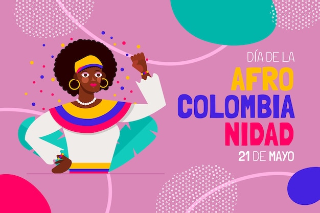 フラットafrocolombianidadイラスト