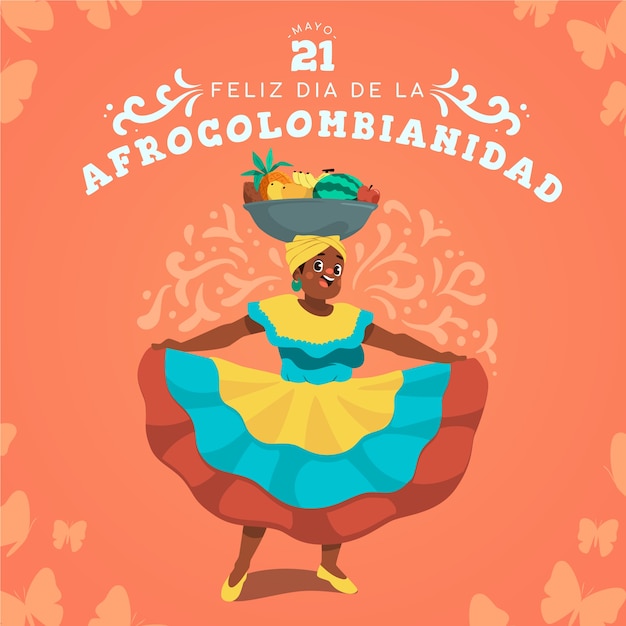 フラットafrocolombianidadイラスト