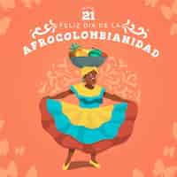 Vettore gratuito illustrazione afrocolombiana piatta