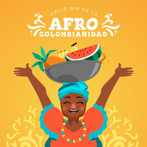 フラットafrocolombianidadイラスト