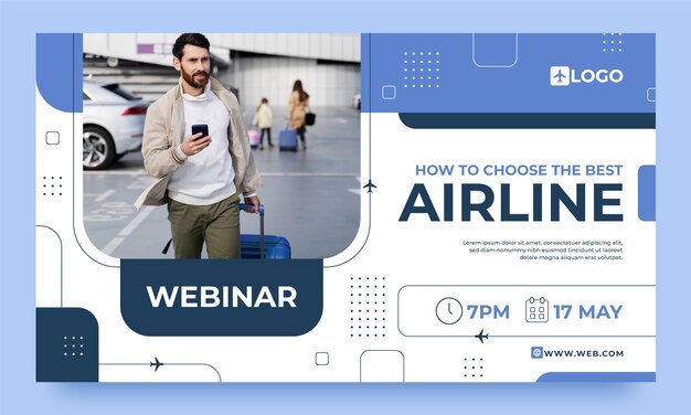 Flat airline webinar template