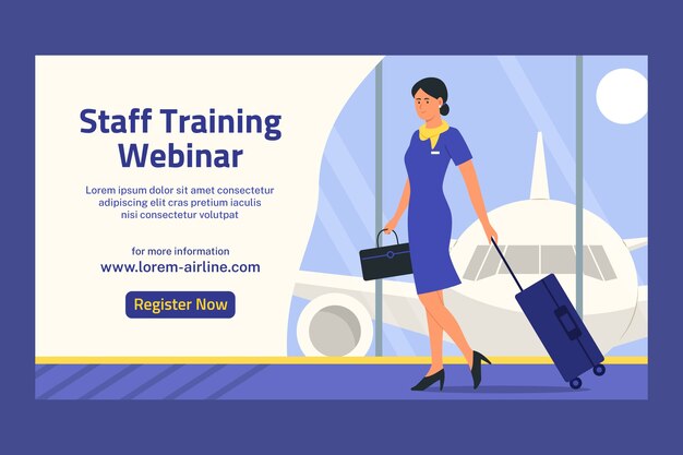 Flat airline webinar template