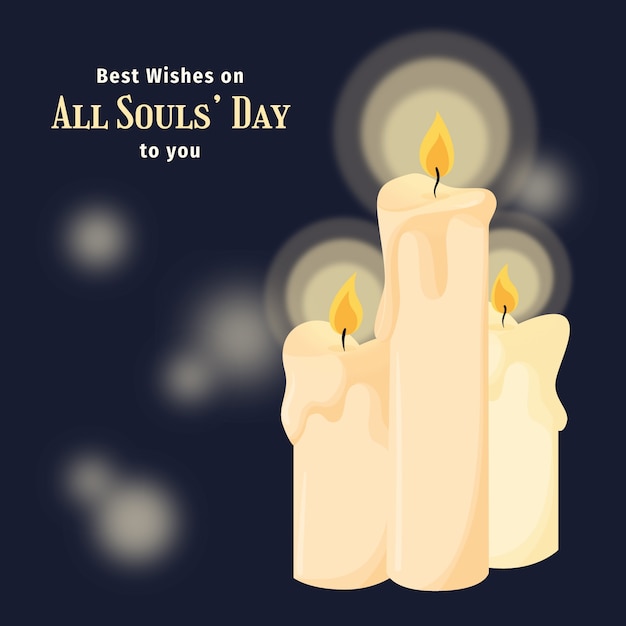 Free vector flat all souls' day illustration