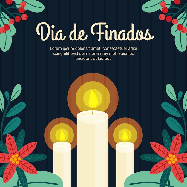 Free vector flat all souls' day illustration