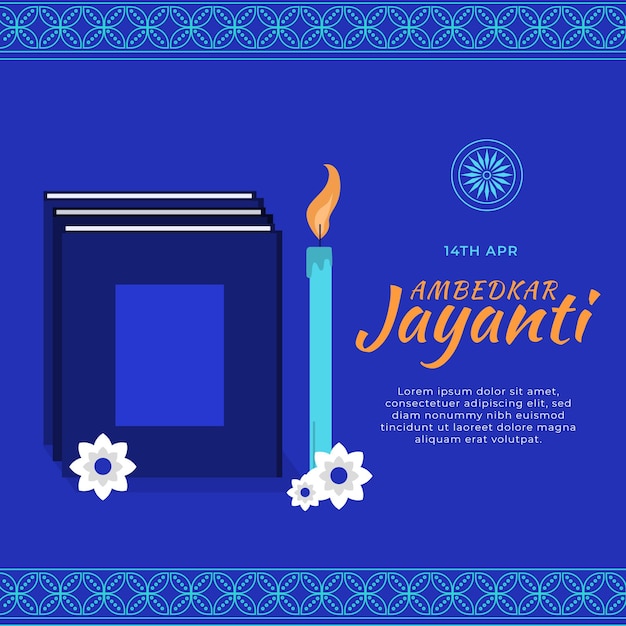 Free vector flat ambedkar jayanti illustration