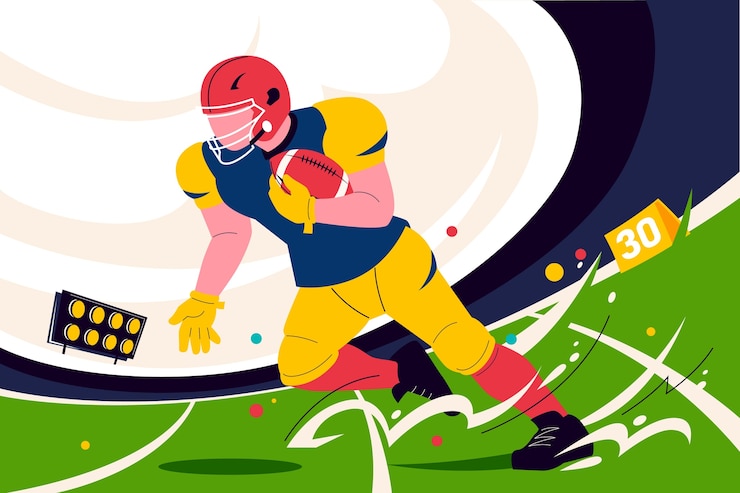 Free Vector flat american football championship background