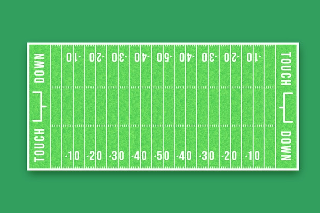 無料ベクター 上面図のフラットアメリカンフットボール場