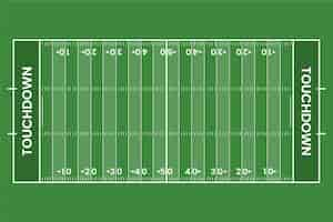 Free vector flat american football field in top view