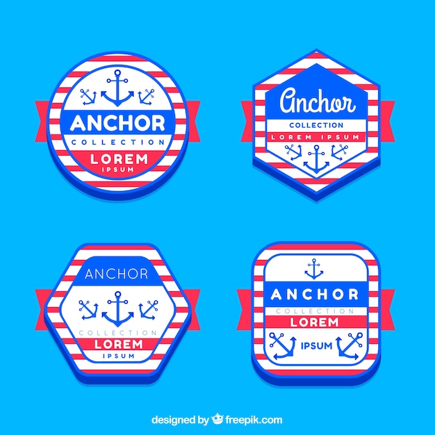 Flat anchor label collection