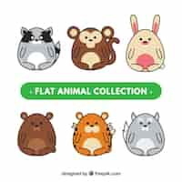 Free vector flat animal collection