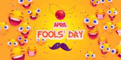 Free vector flat april fools' day background