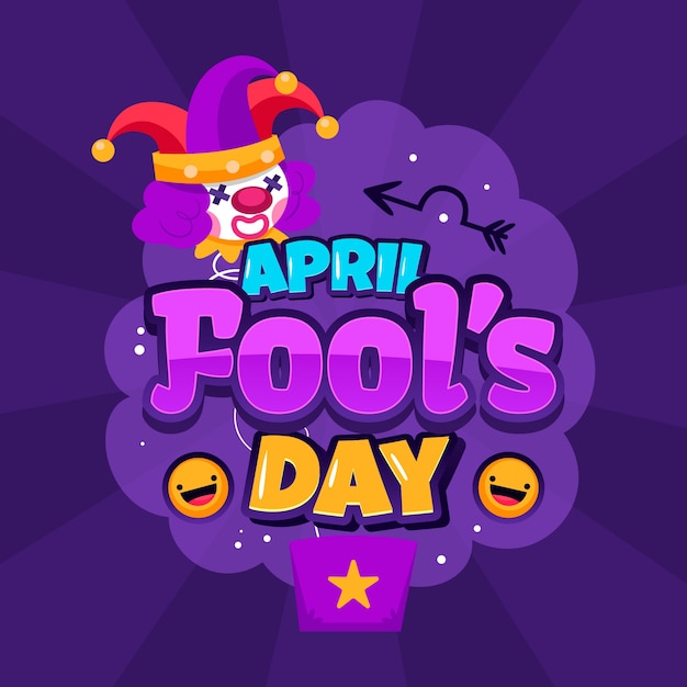 Vettore gratuito collezione di elementi di flat april fools' day