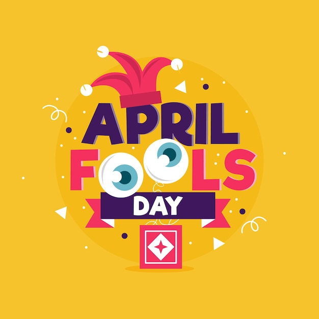 Free vector flat april fools' day illustration