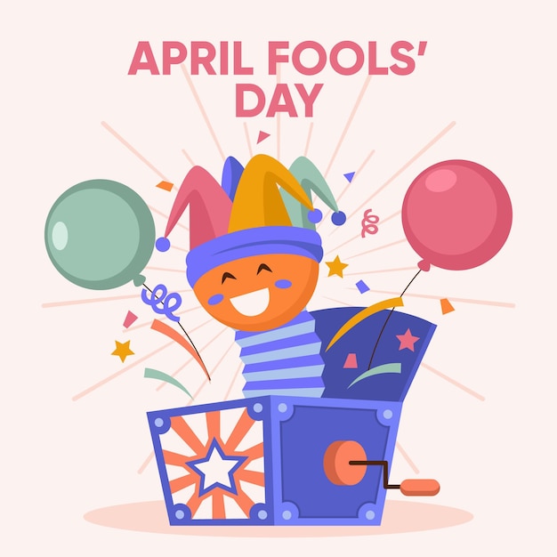 Free vector flat april fools' day illustration