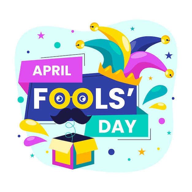 Free vector flat april fools' day illustration