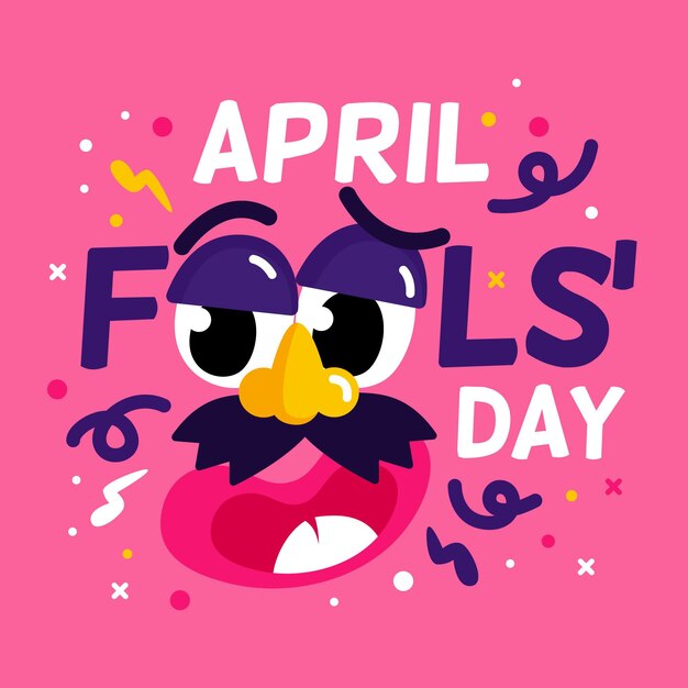 Free vector flat april fools' day illustration