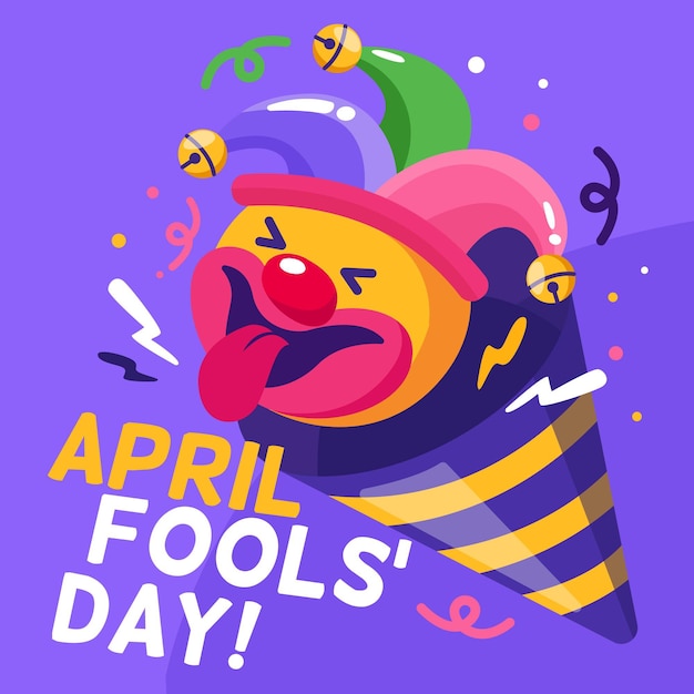 Free vector flat april fools' day illustration