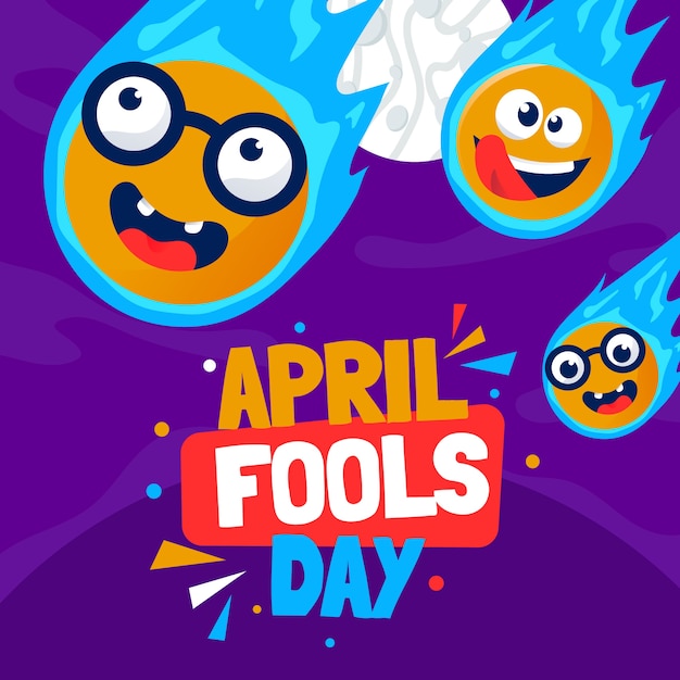 Бесплатное векторное изображение Плоский апрельский день дурака иллюстрация