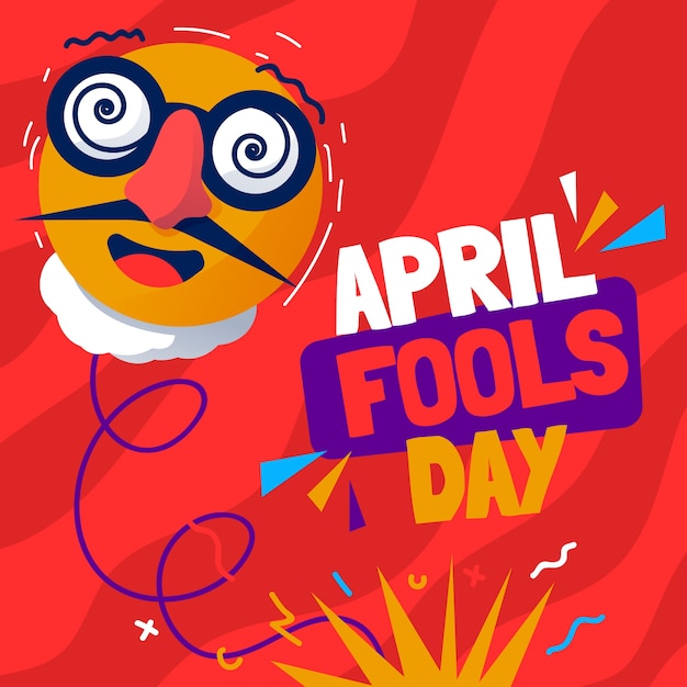 Free vector flat april fools day illustration