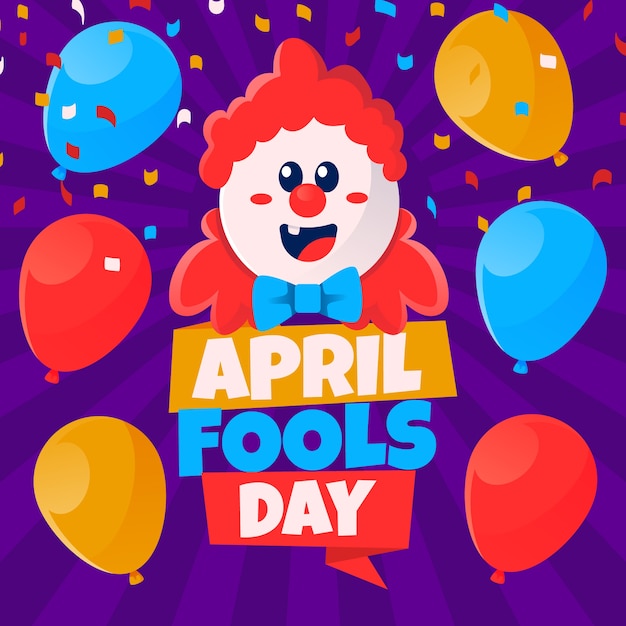 Free vector flat april fools day illustration