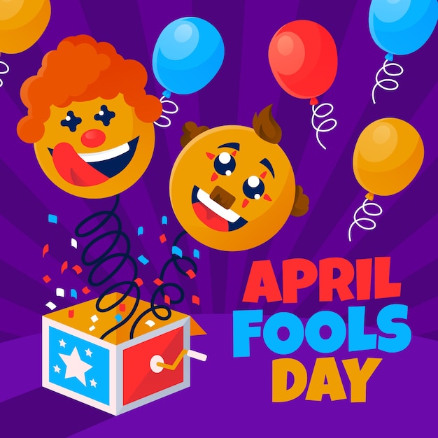 Бесплатное векторное изображение Плоский апрельский день дурака иллюстрация
