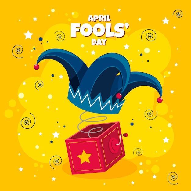 Free vector flat april fools day illustration