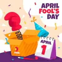 Free vector flat april fools day illustration