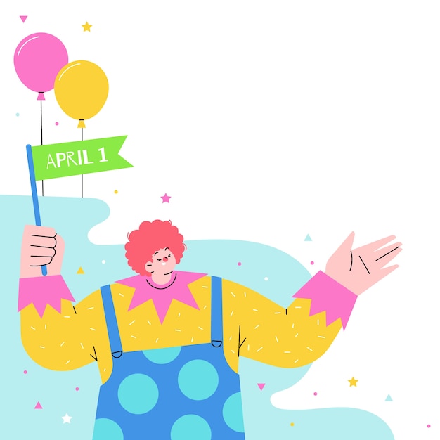 Free vector flat april fools day illustration