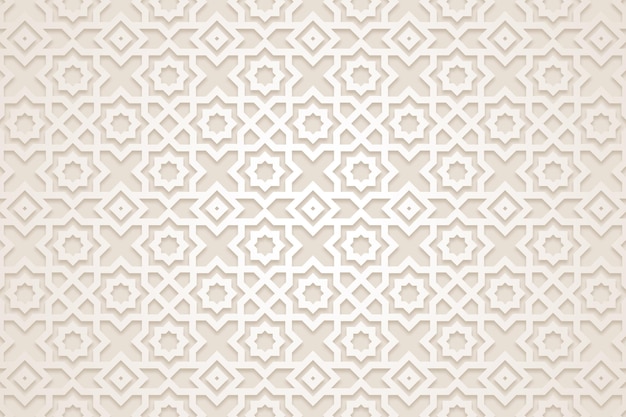 Flat arabic pattern background