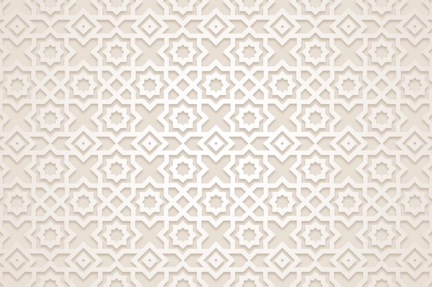 Flat arabic pattern background