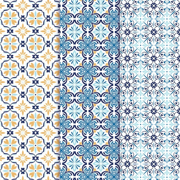 Flat arabic pattern collection