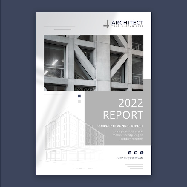 Flat architect service annual report template